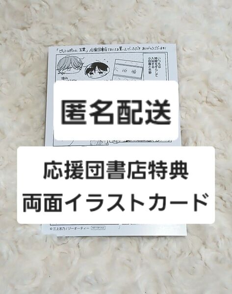 ピットスポルム 五葉 三上志乃 応援団書店 特典 新刊 BL イラストカード