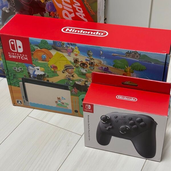 極美品 Nintendo Switch あつまれどうぶつの森 どうぶつの森セット 任天堂 ニンテンドースイッチ 初期化済 プロコン