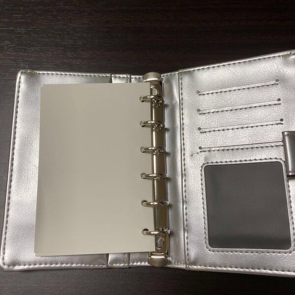 A7 PU レザー手帳 コンパクト 6リング システム手帳