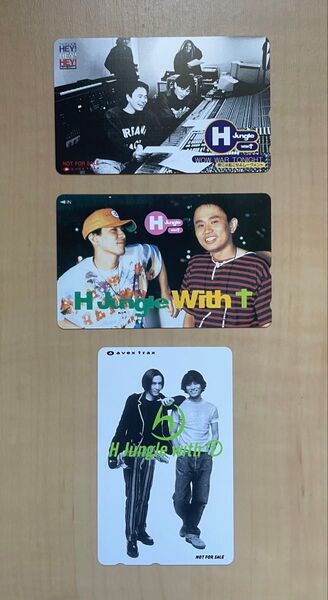 H Jungle with T テレカ 3枚セット 浜田雅功 小室哲哉 avex trax テレホンカード テレフォンカード