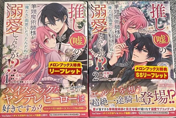 新品 特典 リーフレット 推し〈嘘〉の筆頭魔術師様が「俺たち、両思いだったんだね」と溺愛してくるんですが!? 1 2 麦崎旬 琴子
