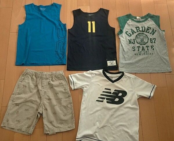 男の子 タンクトップ トップス ハーフパンツ まとめ売り 130〜140 ノースリーブ 男の子