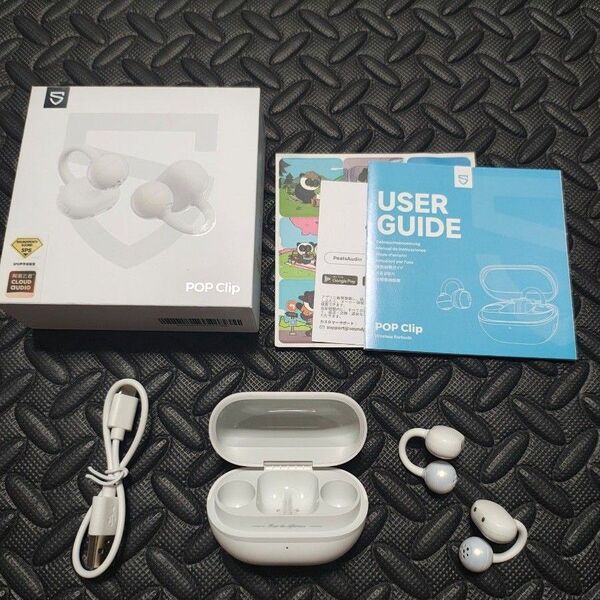 SOUNDPEATS UU イヤーカフ ワイヤレスイヤホン オープンイヤー マルチポイント接続 pop clip