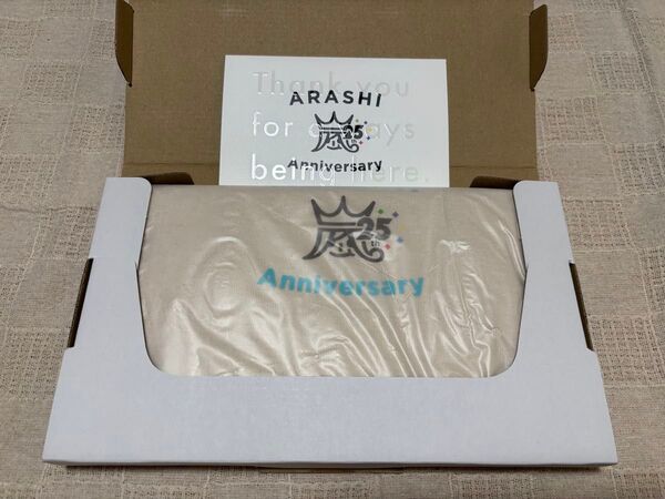 新品、未使用 嵐 ARASHI 25周年ファンクラブ記念品 ミニトートバッグ メッセージカード付き
