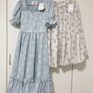 青木美沙子 しまむら ニナス ワンピース スカート セット