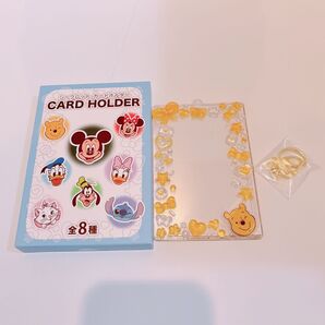 【新品未使用】最終値下げ!値下げ不可!ディズニーキャラクター シークレットカードホルダー クリア 硬質 ぷっくりデコ (プーさん)