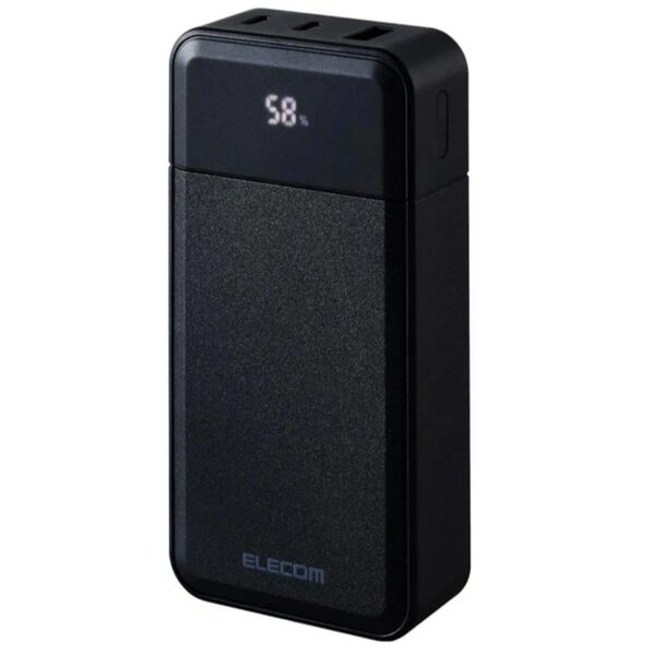 ELECOM モバイルバッテリー 10000mAh 30W USB PD対応 3ポート Type-C×2 USB-A×1 未開封