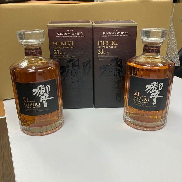 SUNTORY 響 21年 箱有 ホロシール有 2本セット 未開栓 ウイスキー サントリー 箱付 HIBIKI