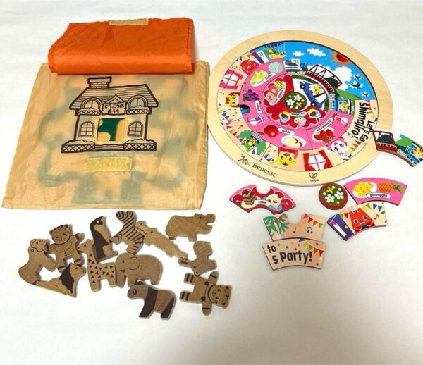 こどもちゃれんじパズル どうぶつのおうち ウッドはめ込みパズル