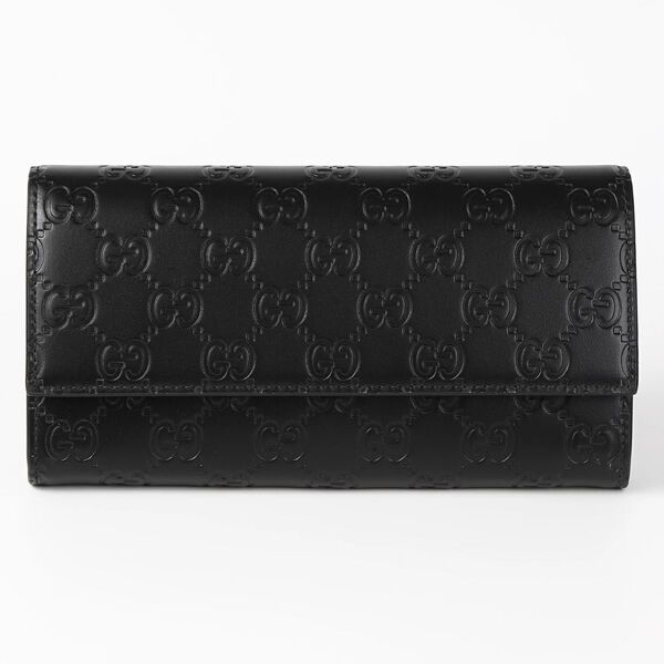 GUCCI 二つ折り 長財布 779785 CWC1G 1000 ブラック 長財布 GUCCI グッチ 財布 レザー 黒 ブラック