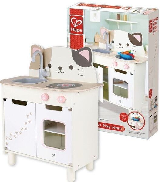 【新品未開封】 おもちゃ キッチン ねこ おままごと 木製 Hape ハペ 収納 子供 キッズ 知育