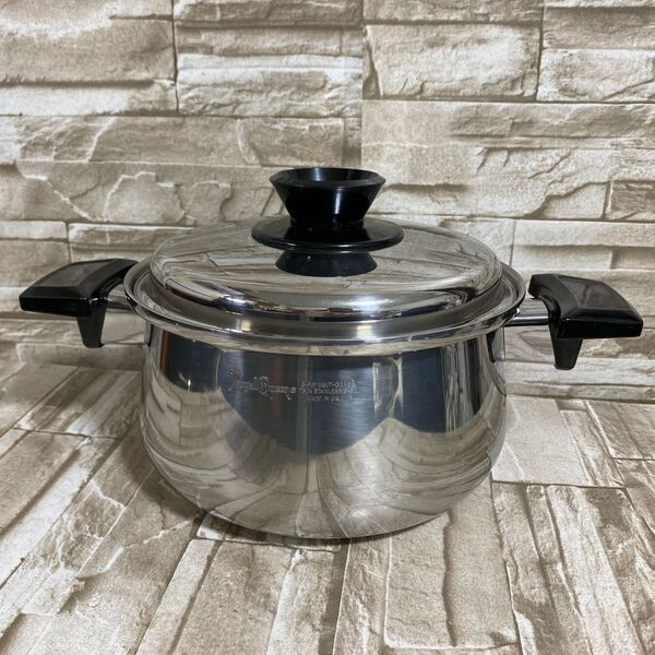 ロイヤルクイーン 【IH対応品】 3コート蓋付き 中古品 Royal Queen 両手鍋 ロイヤルクィーン ステンレス製鍋