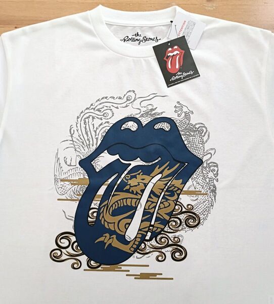 【新品・未使用・タグ付き】The Rolling Stones 和風ロゴ Tシャツ L ローリングストーンズ BRAVADO