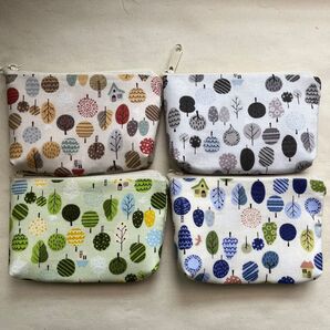 ☆カードサイズポーチ☆《小さな森のおうち》アソート4色セット