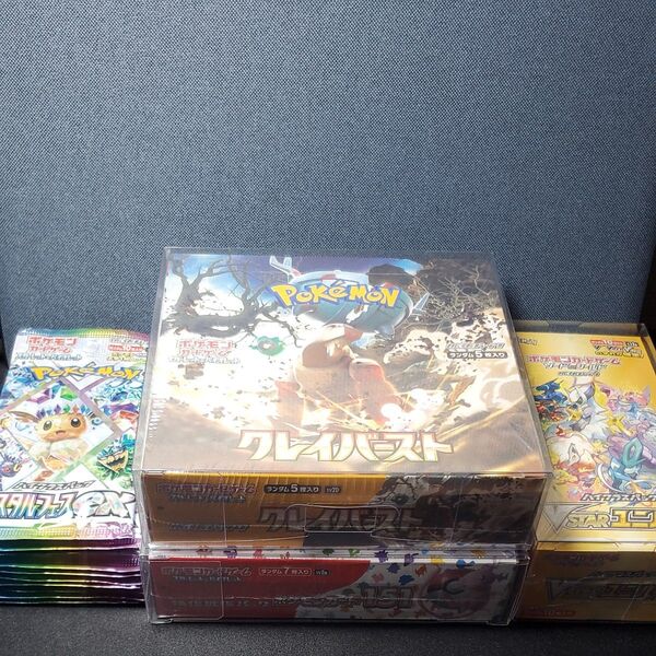 ポケモンカードbox 未開封シュリンク付 151 クレイバースト VSTAR ユニバース 各1BOX テラスタルフェスexバラ