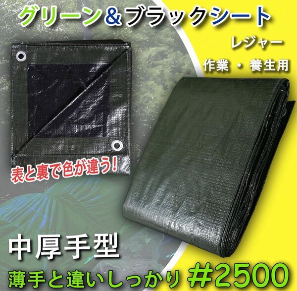 新品 TARPAL #2500 グリーンシート ブルーシート UV 5.4m×7.2m 厚型
