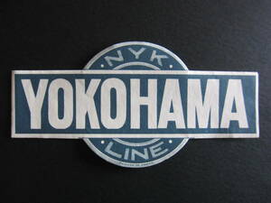  Japan . boat #NYK# Vintage * luggage label # Yokohama #YOKOHAMA