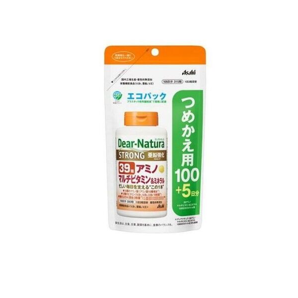 アサヒ ディアナチュラ ストロング39アミノ マルチビタミン&ミネラル エコパック つめかえ用 315粒 × 4個