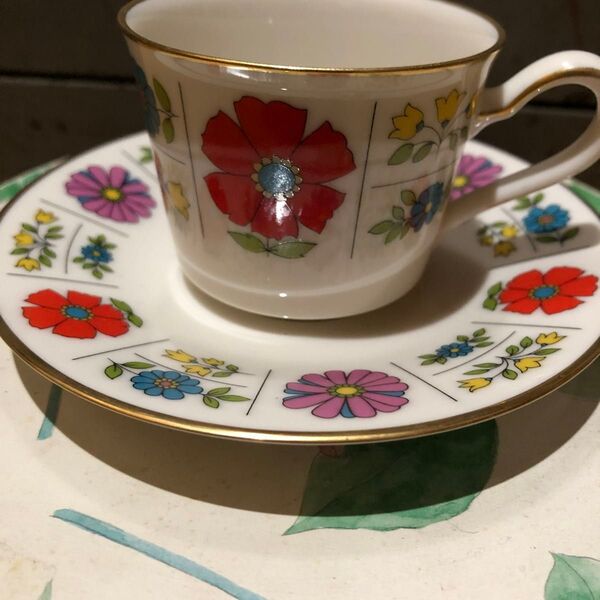 アイボリー チャイナ 花柄 昭和 オールド ノリタケ 70年代 レトロ ビンテージ アンティーク デミタス NORITAKE