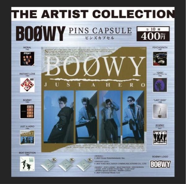 『THE ARTIST COLLECTION』BOOWYピンズ "GIGS” JUST A HERO TOUR 1986