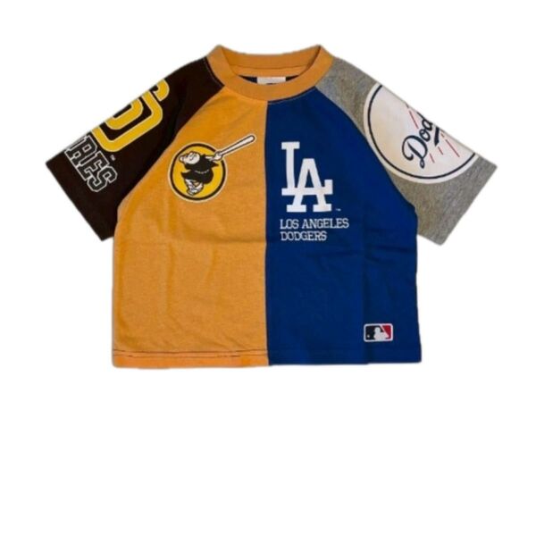 しまむら MLB チマジロ ドジャーズ パドレス 切り替え Tシャツ 90㎝