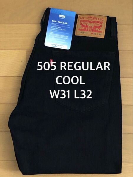 Levi's 505 REGULAR BLACK COOL COLLECTION W31 L32