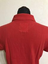HOLLISTER ホリスター レディース 鹿の子 アイコン ポロシャツ トップス レディース サイズL 170/96Y 半袖 赤_画像4