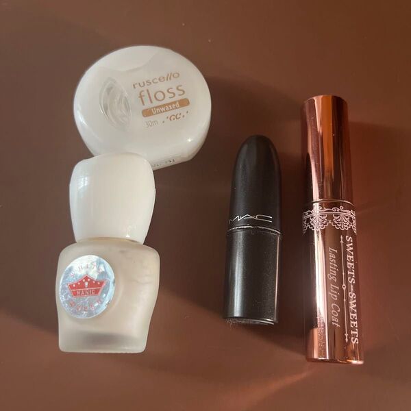 コスメまとめ売り 4個セット●フロスハニック●Mac口紅リップ&リップコートマック