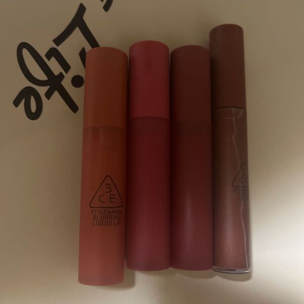 3CE STYLENANDA BLURRING LIQUID LIP まとめ売り4本セット●韓国コスメ●口紅リップティント