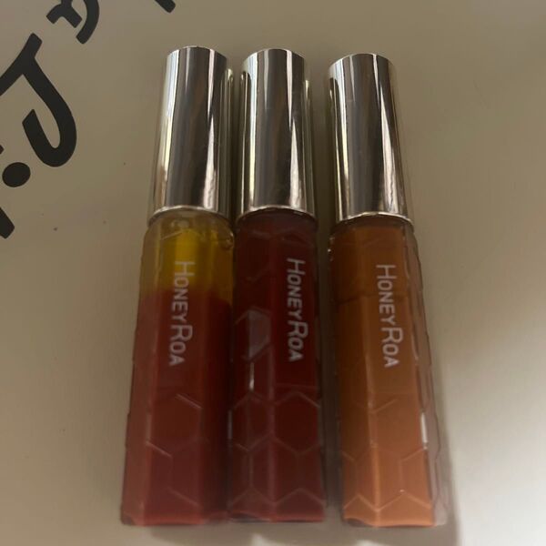 HONEY ROA リップオイル、リッププランパー、リップグロス美容液 3個セット●242526ハニーロア