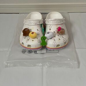 クロックス crocs メンズ レディース サンダル Line ラインフレンズ クラシック クロッグ ホワイト チャーム スリッパ