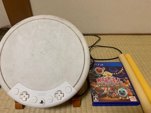 太鼓の達人 PS4 セッションでドドンがドン! タタコンセット 開封済み PS4 ソフト セッションでドドンがドン タタコン
