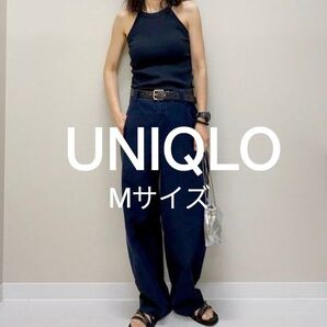 UNIQLO ホルターネックブラタンクトップ ユニクロ ブラトップ M ブラック