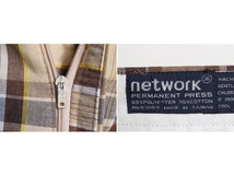 80's ビンテージ ■ NETWORK チェック スラックス ショートパンツ ( 男性 メンズ W36 ) 古着 ショーツ 短パン 半パン 80年代 マルチカラー_画像3