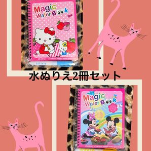 【新品・未使用】マジックウォーターブック ミッキー&ミニー、ハローキティ の2冊おまとめセット