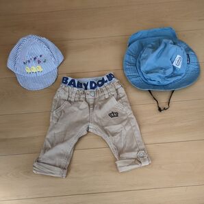 ベビー服 80 パンツ 帽子 セット 記名なし