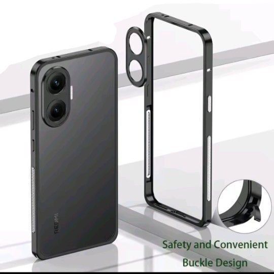 Poco x7 pro 用プロテクションバンパー 黒 衝撃保護