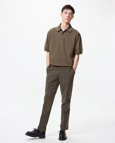 ユニクロ 感動パンツ(コットンライク)85×73 オリーブ 感動パンツ/ライト UNIQLO