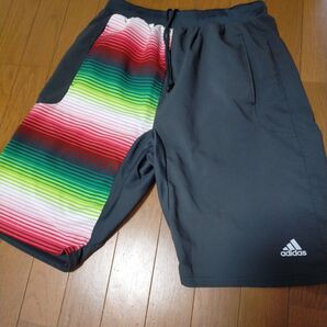 程度抜群 adidas Design Style 快適 機能性 サラサラ素材 ハーフパンツ