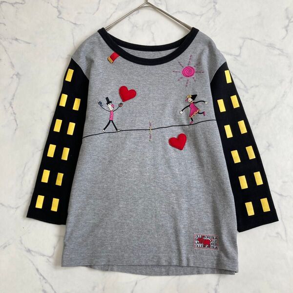 オレボレブラ Tシャツ カットソー 七分袖 コットン アルベロベロ ビーズ 刺繍