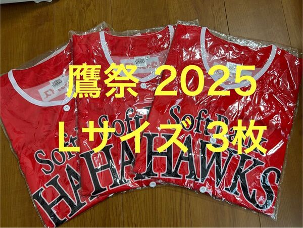 福岡ソフトバンクホークス 鷹祭 SUMMER BOOST 2025 レプリカユニフォーム Lサイズ 3枚セット 鷹の祭典