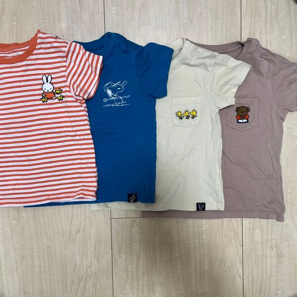 Tシャツ 4枚セット ユニクロ 半袖 半袖Tシャツ 90サイズ ミッフィー スヌーピー