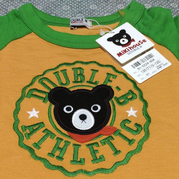 ミキハウス ダブルB Tシャツ 7分袖120 新品 未使用 タグ付き