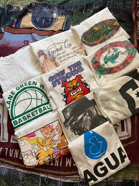 まとめ古着白いTシャツ 古着10枚 XLサイズ