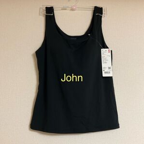 【UNIQLO】UNIQLO エアリズムブラタンクトップ ブラック Mサイズ