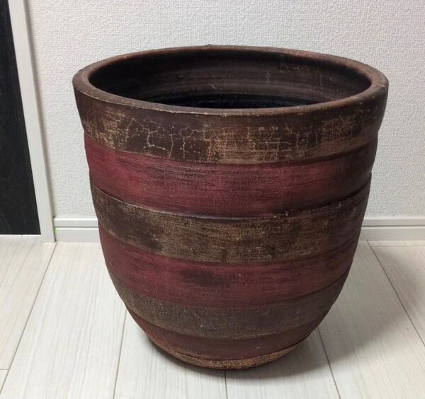 植木鉢 テラコッタ 素焼き おしゃれ ブラウン 褐色 プランター 陶器 大 直径約36cm 高さ約36cm 口径約32cm