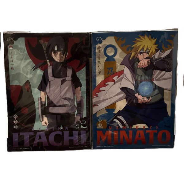 NARUTO イタチ ミナト 巨大クリアポスター 2点セット