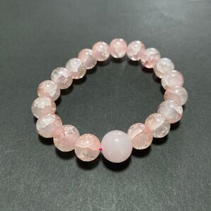天然石 ブレスレット ピンク ビーズ 桜瑪瑙風