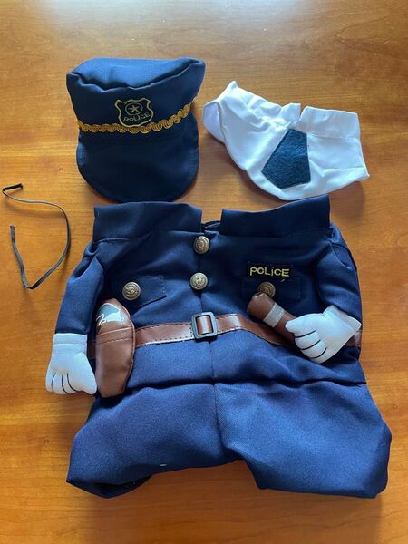 ポリス 警官官 犬服 猫服 小型犬 仮装 二足歩行 コスプレ ドッグウエア