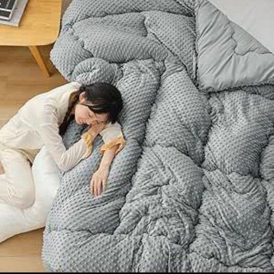 肌掛け布団 シングル グレー 洗える布団 清潔